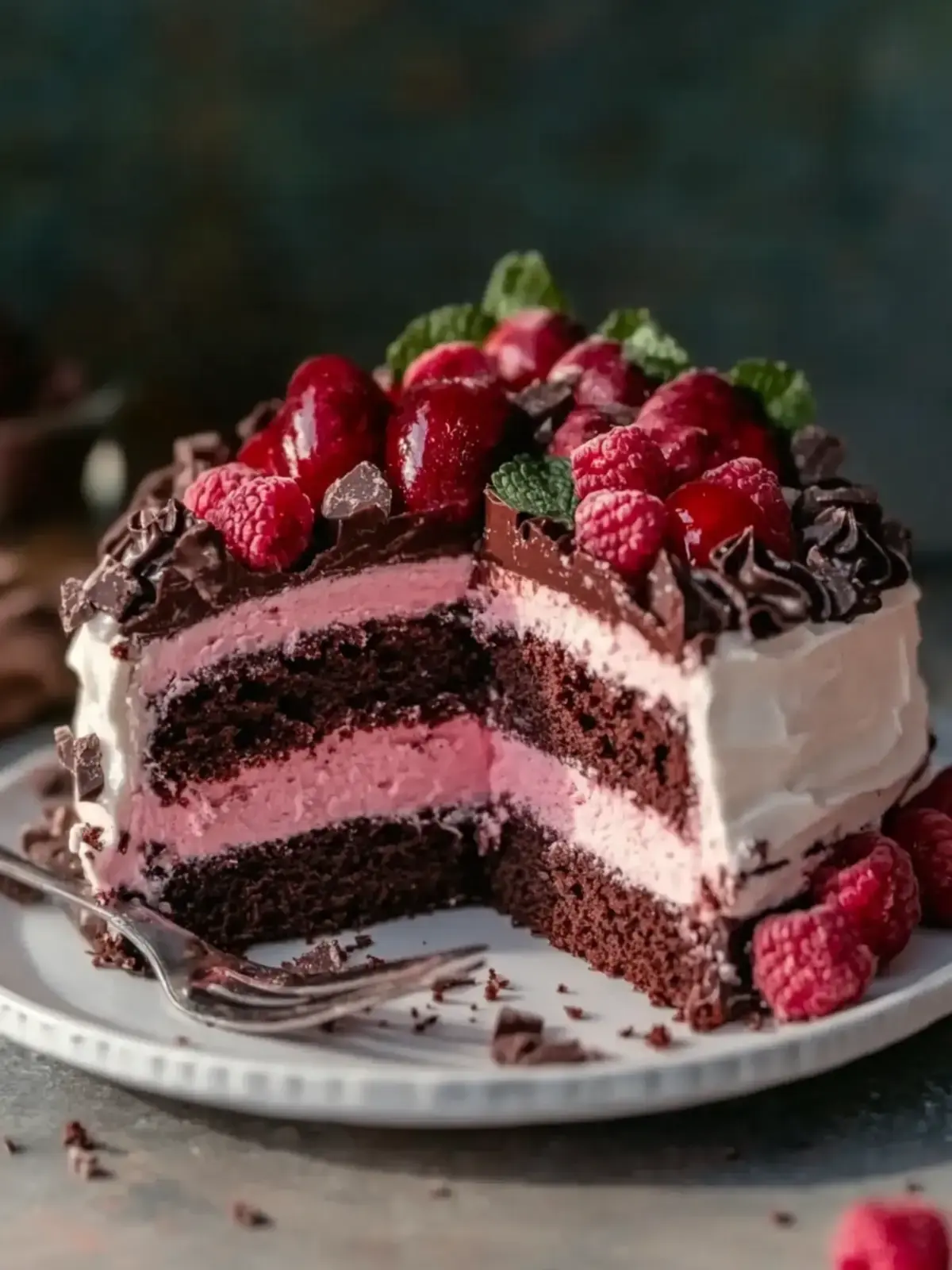 Himbeer Schoko Torte