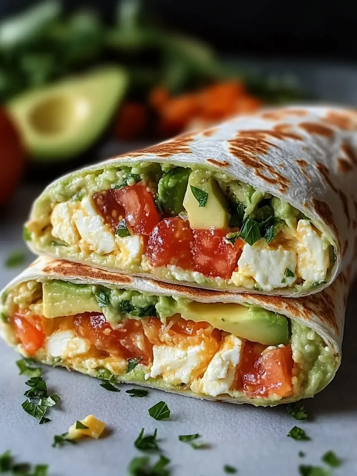 Hoch-Protein Frühstücks-Wrap