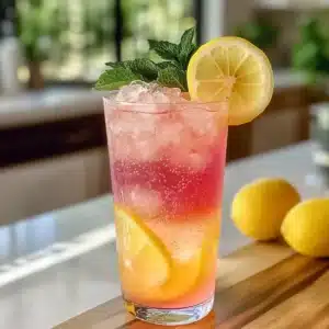 Erfrischende Honig Zitrone Rosa Limonade für den Sommer