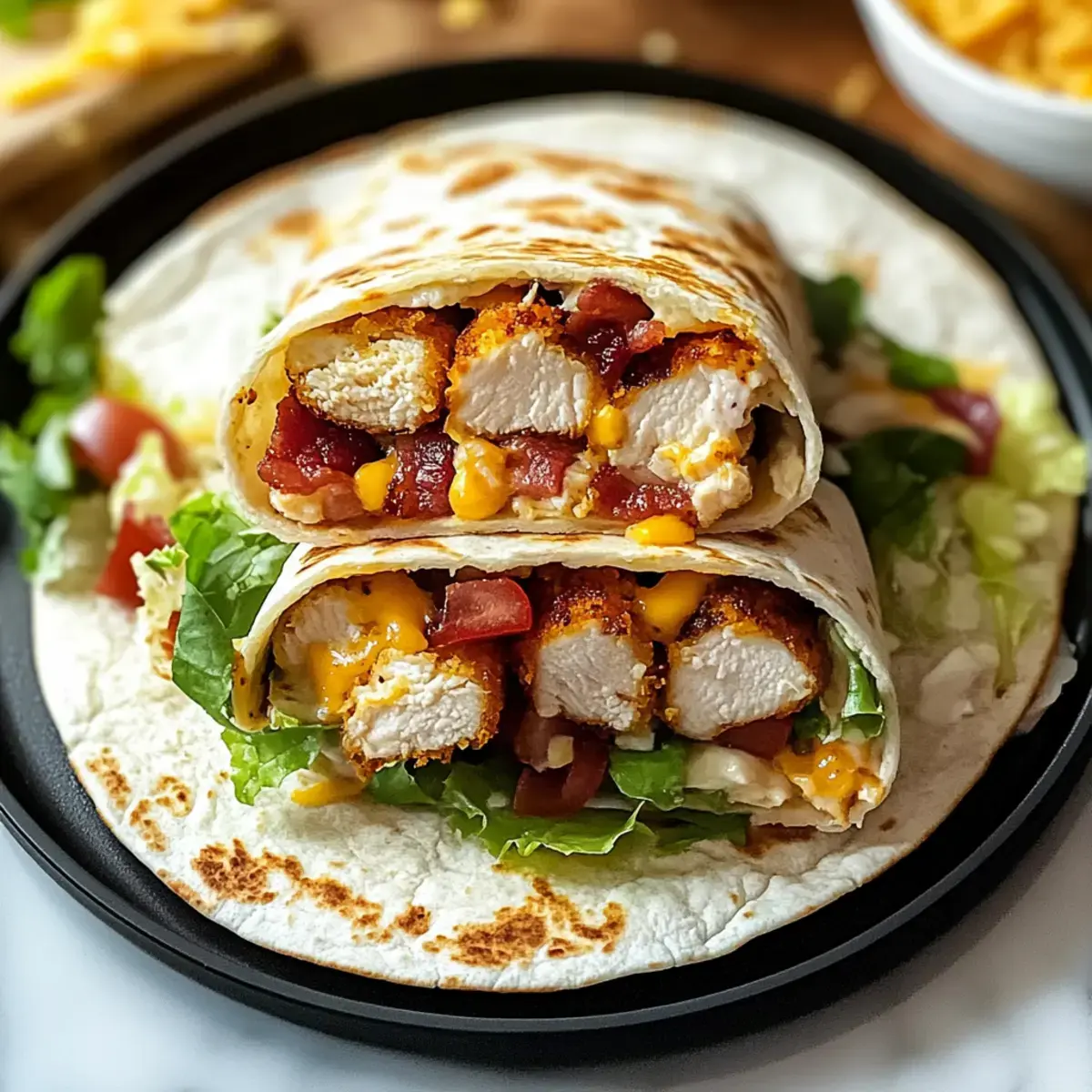 Hähnchen-Bacon-Ranch-Wrap