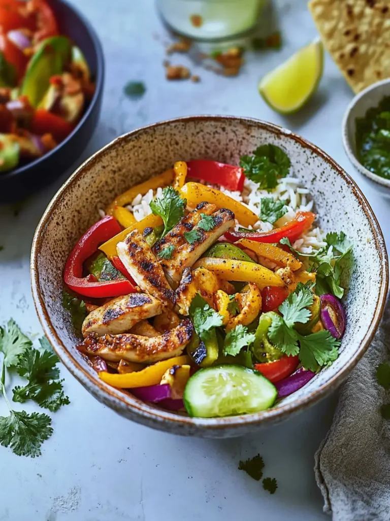 Hähnchen Fajita Schüssel
