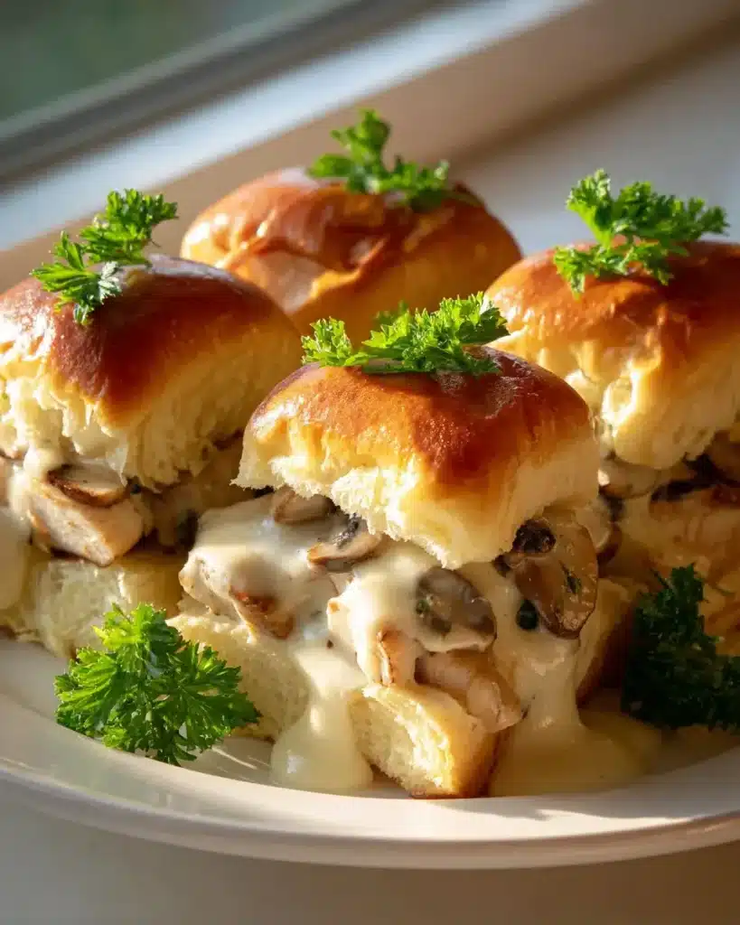 Hähnchen Pilz Sliders