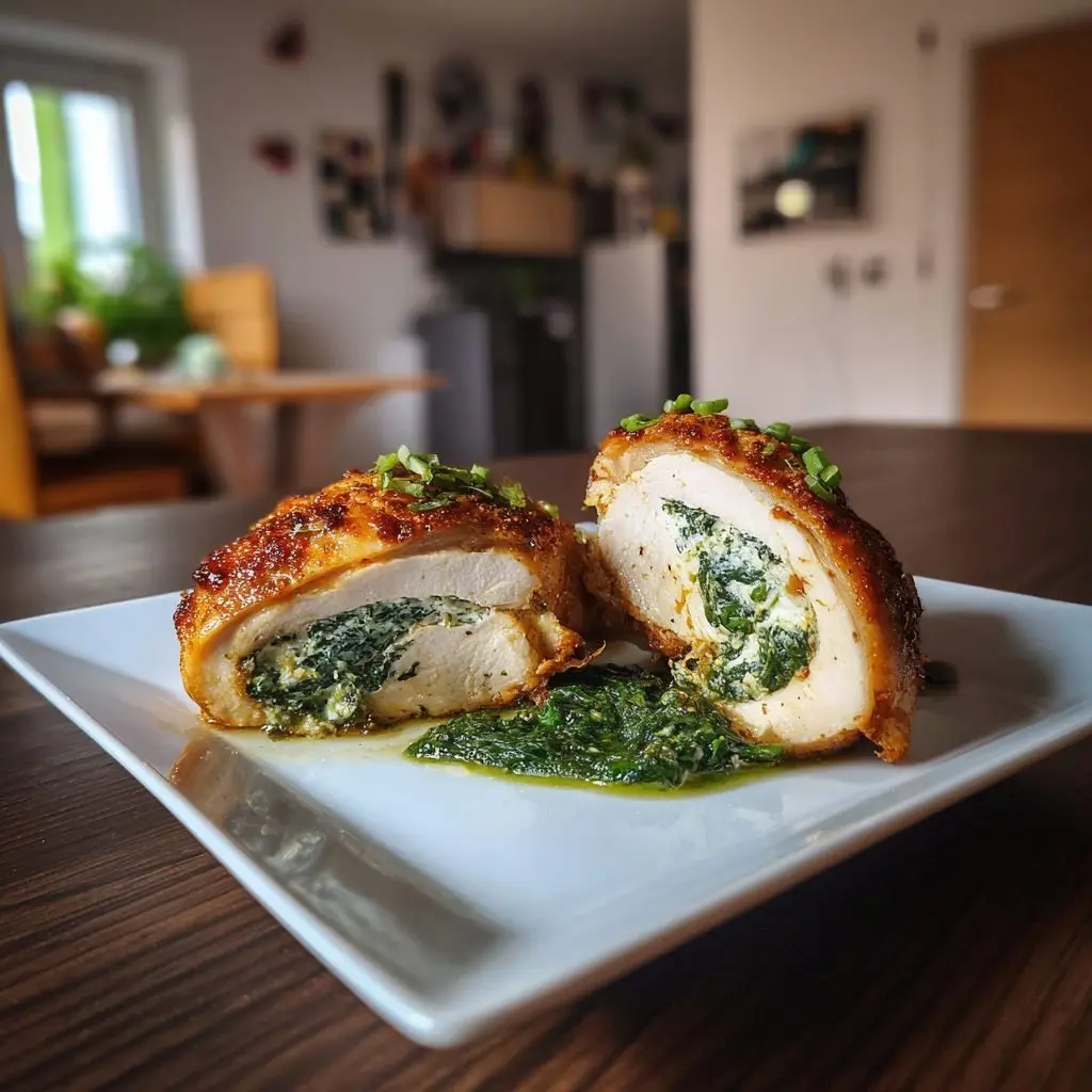 Hähnchen-Rouladen Bärlauch Ricotta