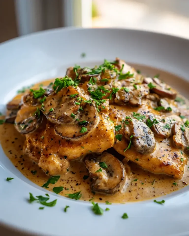 Hähnchen Stroganoff Champignons Sauerrahm