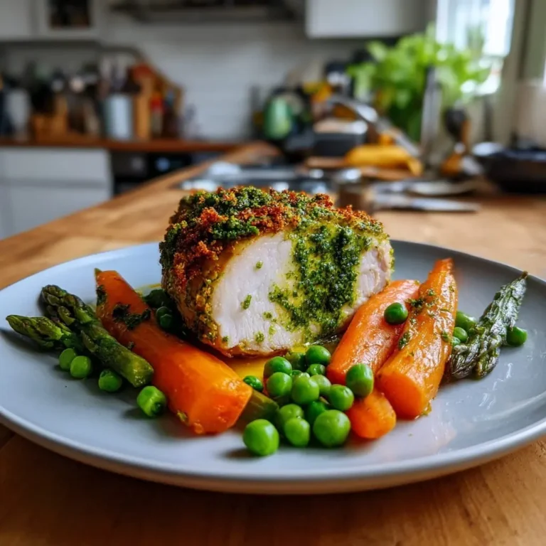 Hähnchenfilet mit Bärlauch-Kräuterkruste auf Frühlingsgemüse – LNNRW