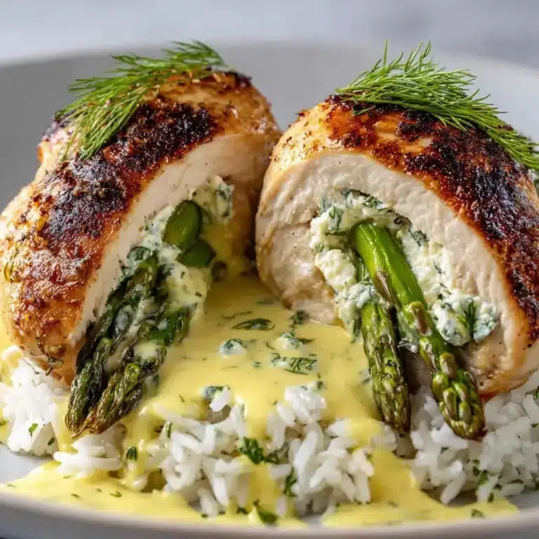 Hähnchenbrust gefüllt Spargel Frischkäse