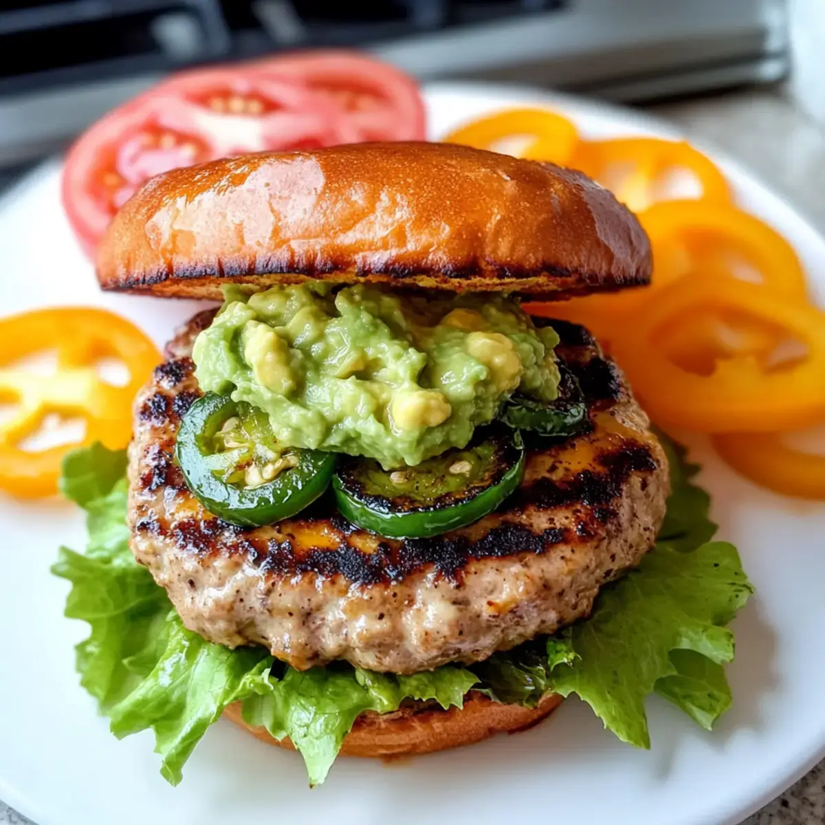 Jalapeño Cheddar Truthahn Burger