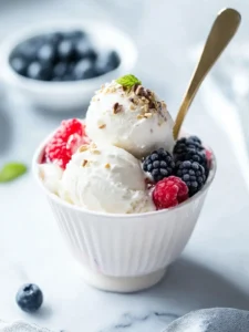 Cremiges Joghurt Eis ohne Eismaschine