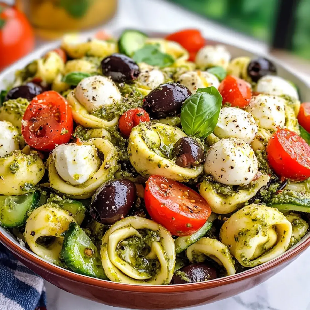 Kalte Tortellini Pesto Salat: Einfache, köstliche Mahlzeit 4 Kalte Tortellini Pesto Salat