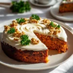 Karotten Fryhlingskuchen mit Frischkyseglasur