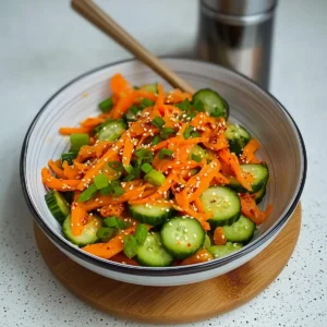 Knackiger Karotten-Gurkensalat