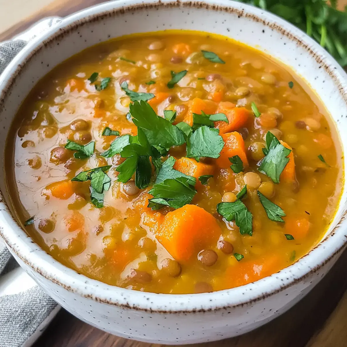 Karotten- und Linsensuppe