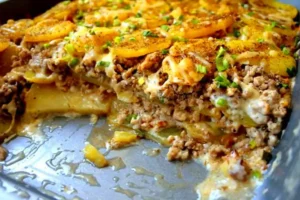 Hackfleisch-Kartoffel-Auflauf mit Curry