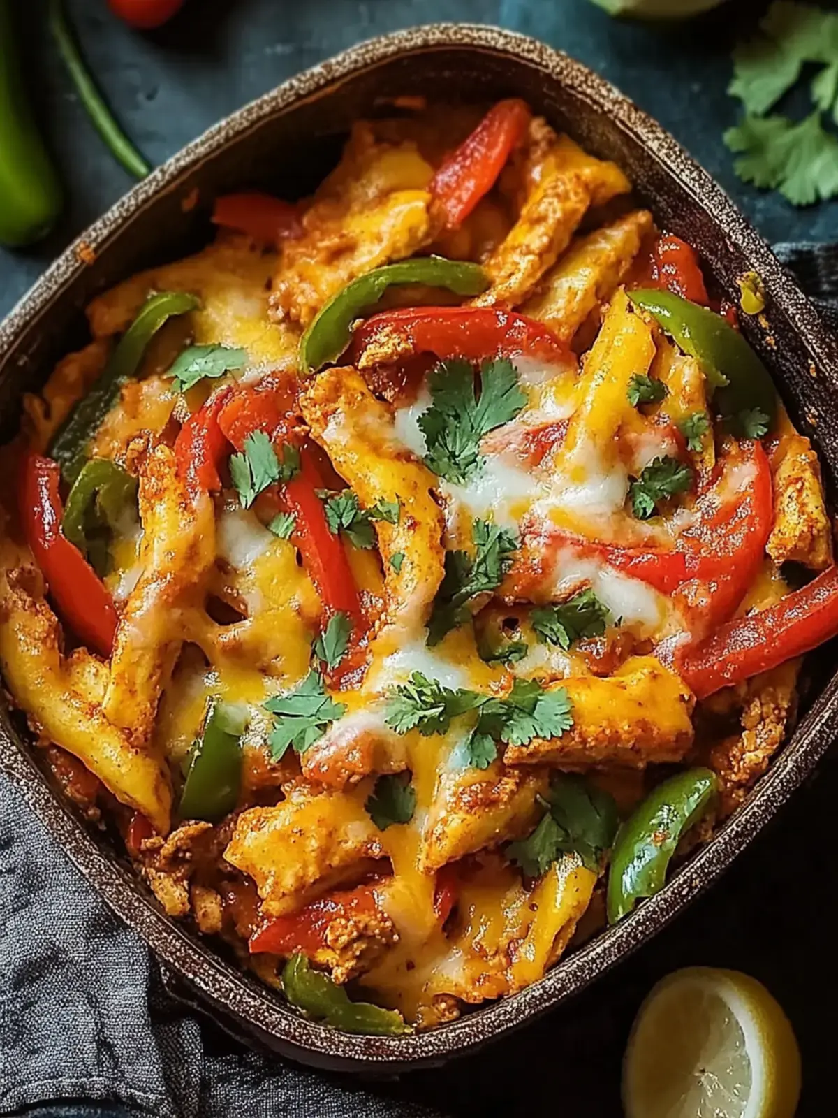 Kasiger Fajita Hyhnchenauflauf