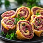 Keto Corned Beef und Käse Roll-Ups