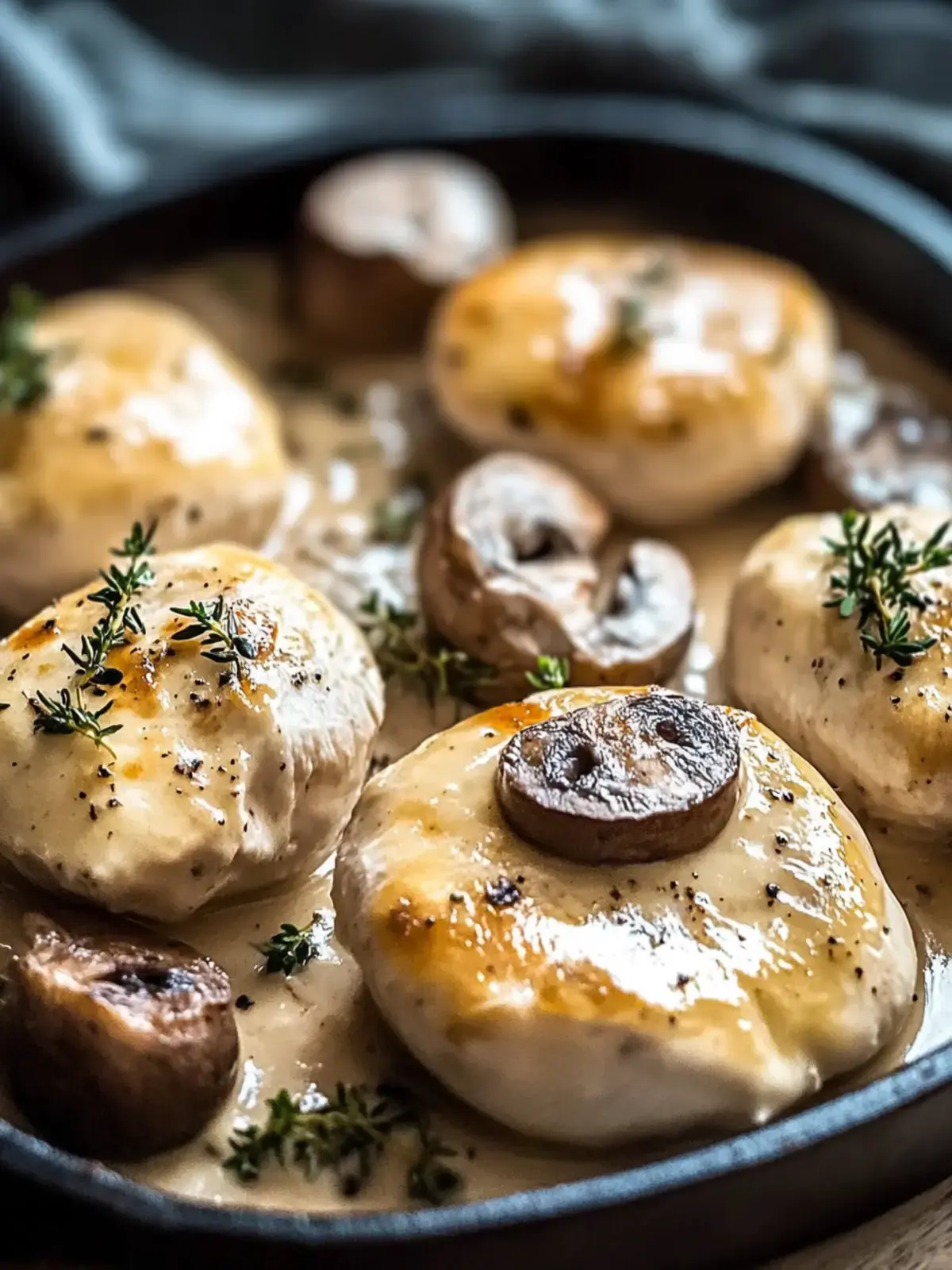 Keto Knoblauch Pilz Hyhnchen Auflauf