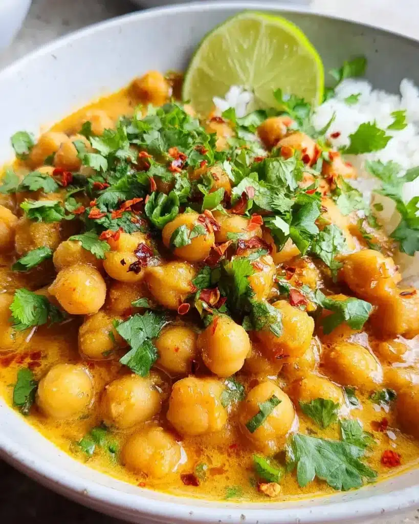Kichererbsen-Curry mit Kokosmilch