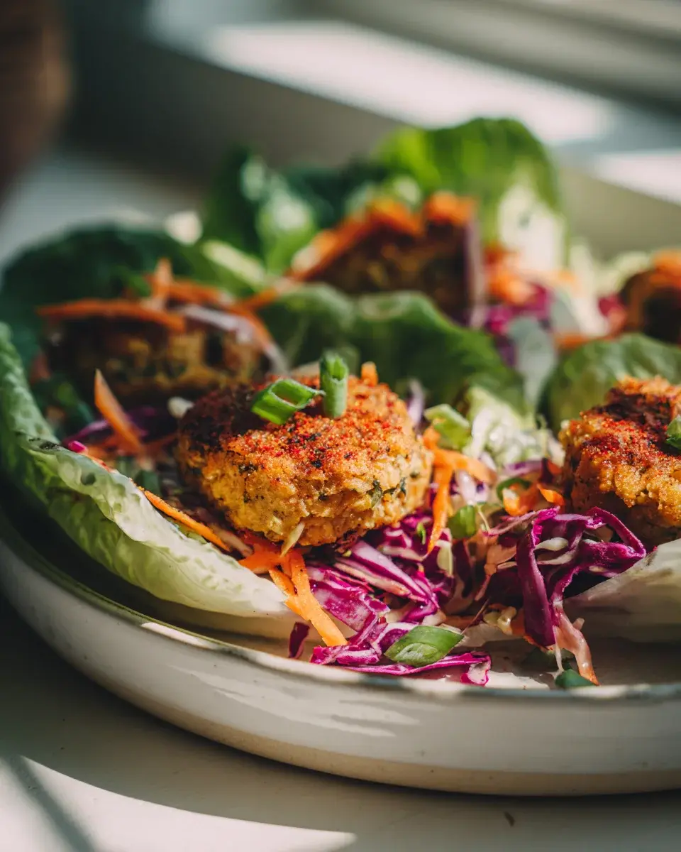 Kichererbsen Puffer Salatwrap
