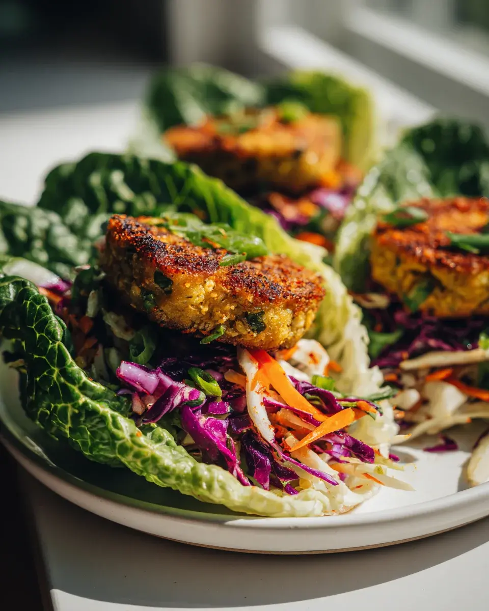 Kichererbsen Puffer Salatwrap