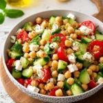 Kichererbsen Salat mit Feta