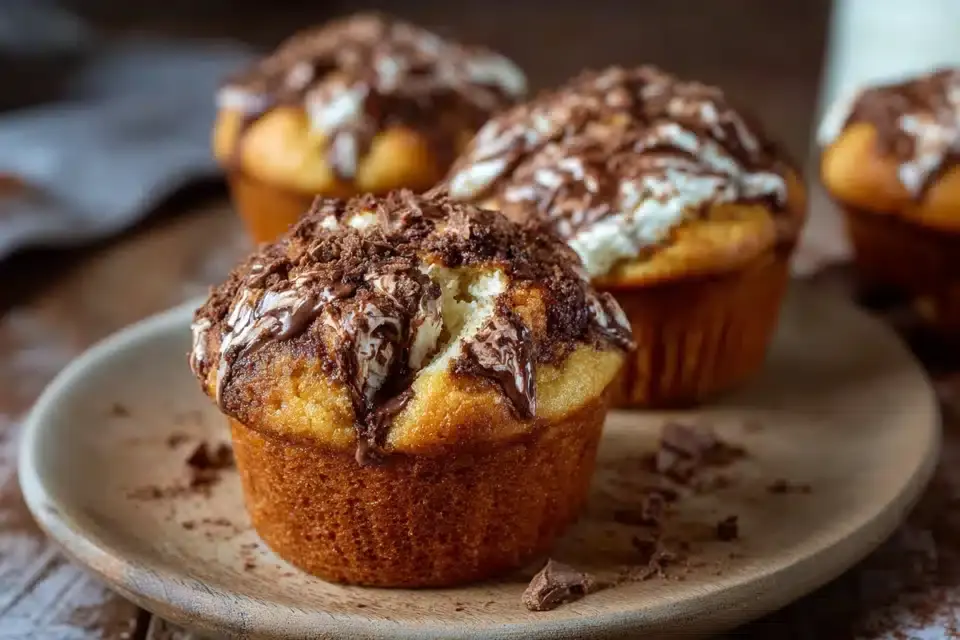 Kinder Bueno Muffins mit Mascarponefyllung