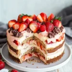 Kinder Bueno Torte mit Erdbeeren