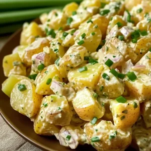 Klassischer Senf Kartoffelsalat für eine Menschenmenge
