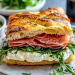 Klassisches Italienisches Focaccia Sandwich