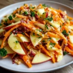 Knackiger Apfel Myhren Salat mit cremigem Zitrusdressing