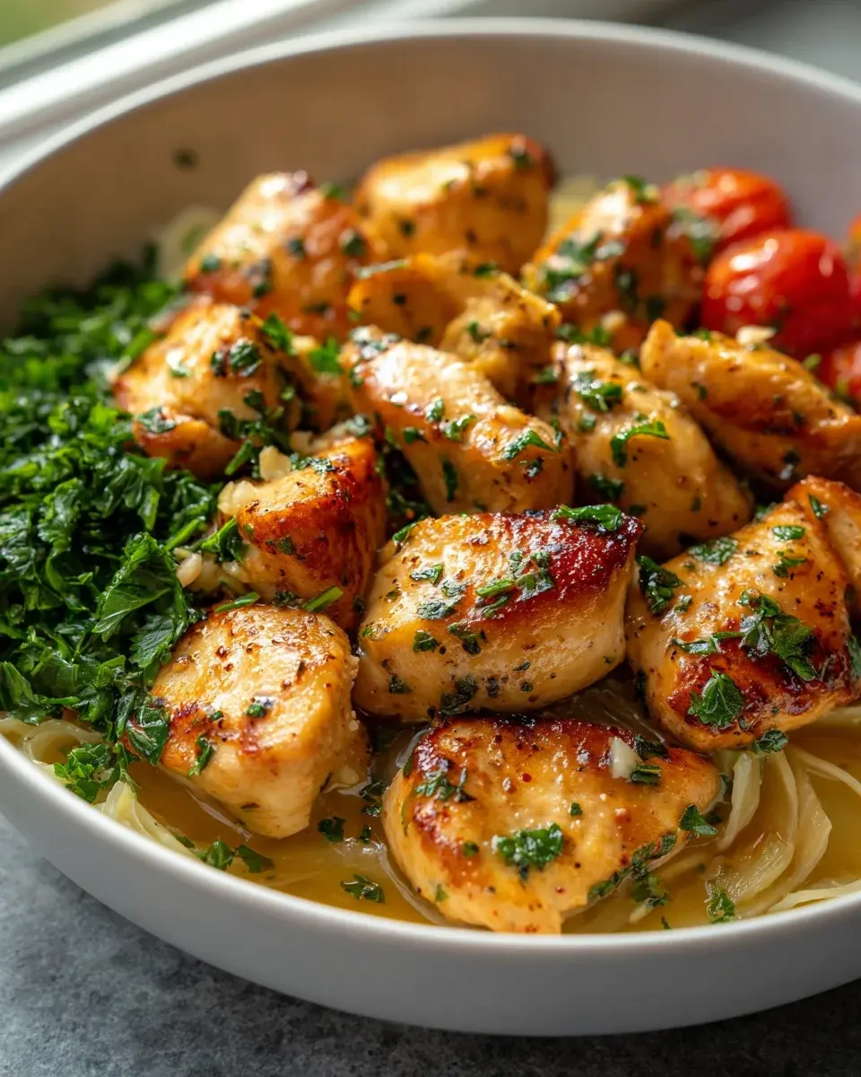 Knoblauch Butter Hyhnchen Bites