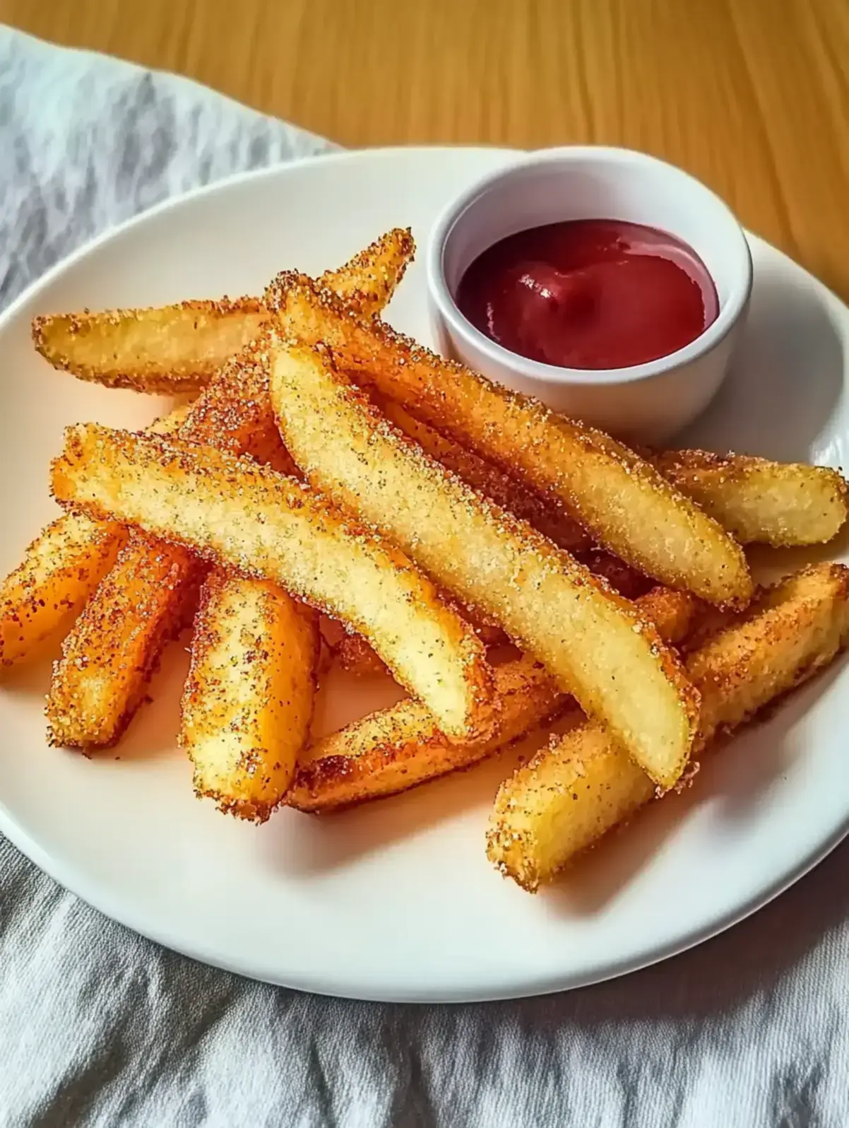 Knusprige Heißluftfritteuse Apfelpommes einfach gemacht