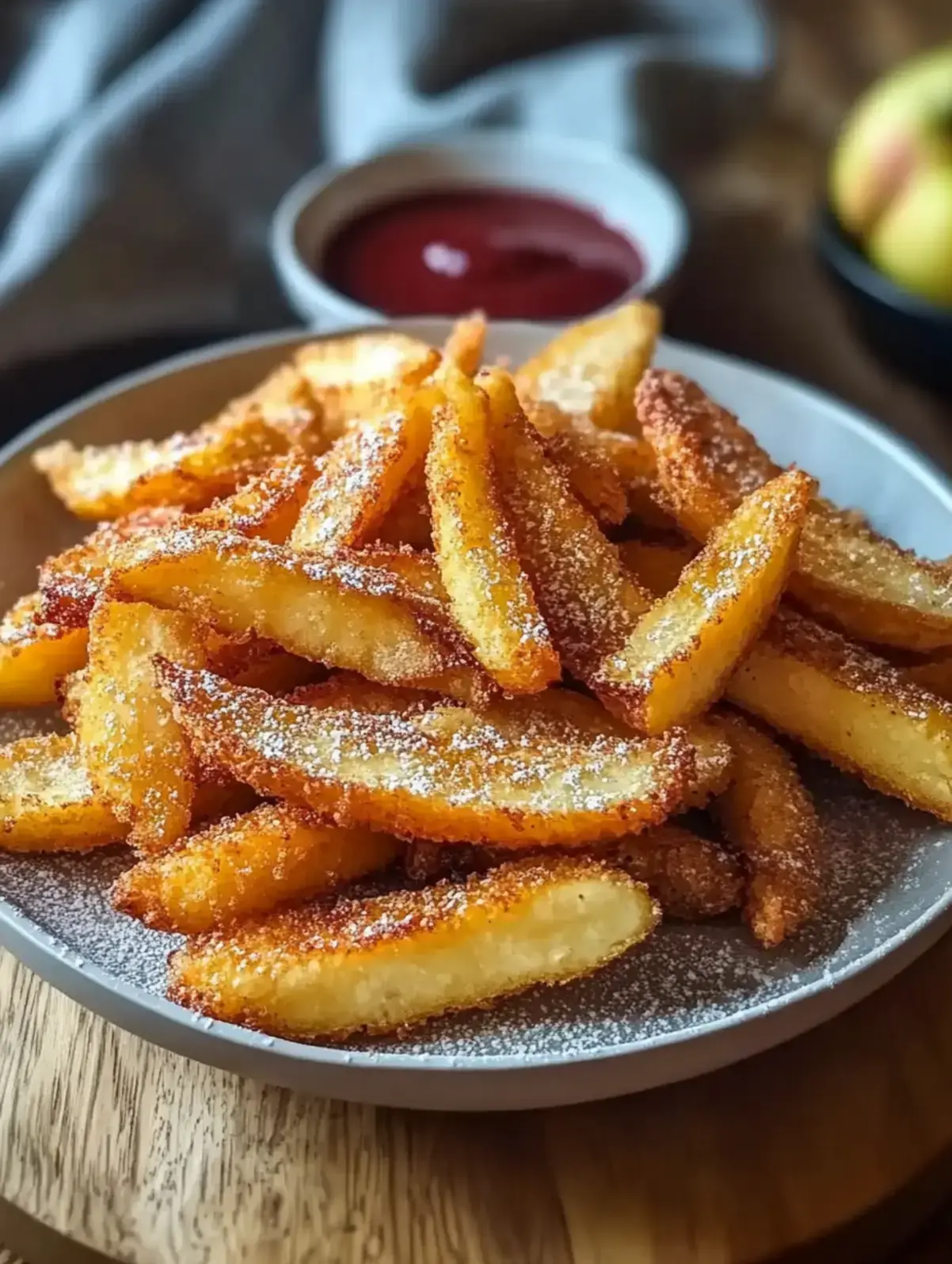 Knusprige Heiyluftfritteuse Apfelpommes einfach gemacht
