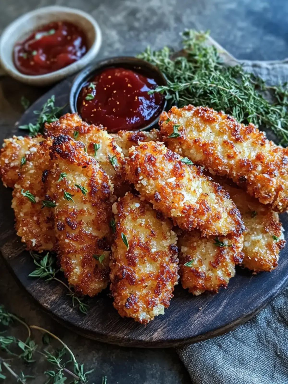 Knusprige Heißluftfritteuse Parmesan Kruste Schweinekoteletts 4 Knusprige Heißluftfritteuse Parmesan Kruste Schweinekoteletts