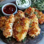 Knusprige Heißluftfritteuse Parmesan Kruste Schweinekoteletts