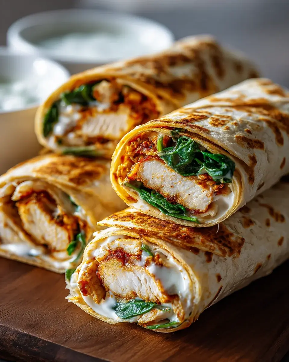 Knusprige Hähnchen-Mozzarella-Wraps Heißluftfritteuse