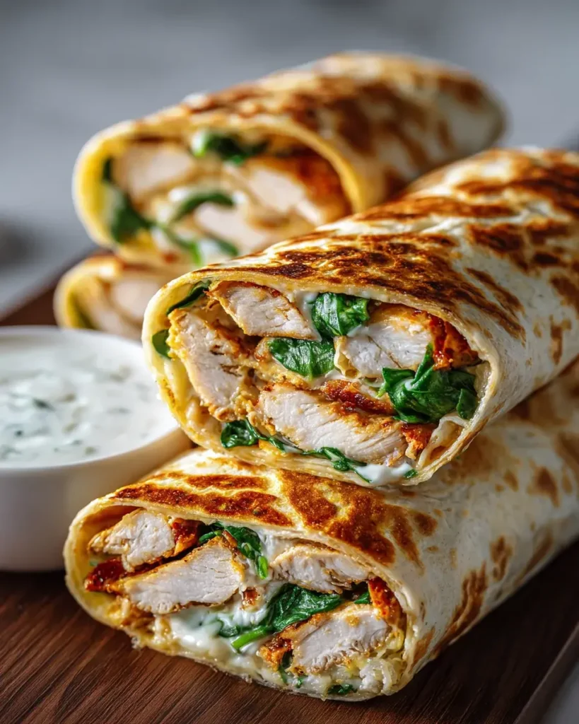 Knusprige Hähnchen-Mozzarella-Wraps Heißluftfritteuse