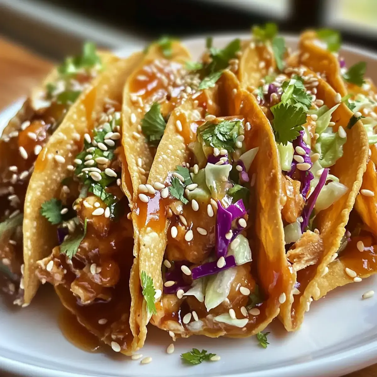 Knusprige Hühnchen Wonton Tacos