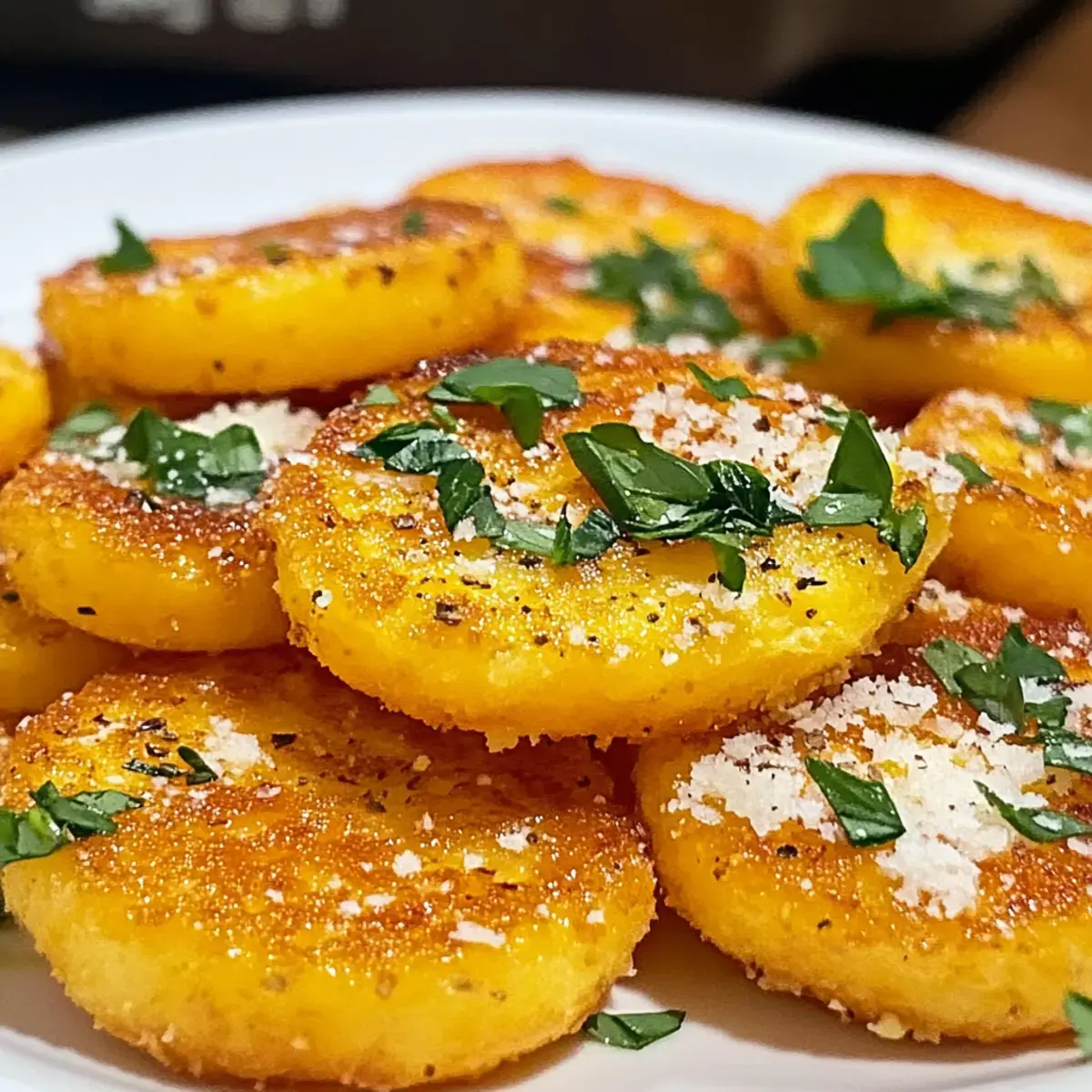 Knusprige Parmesan-Polenta-Runden