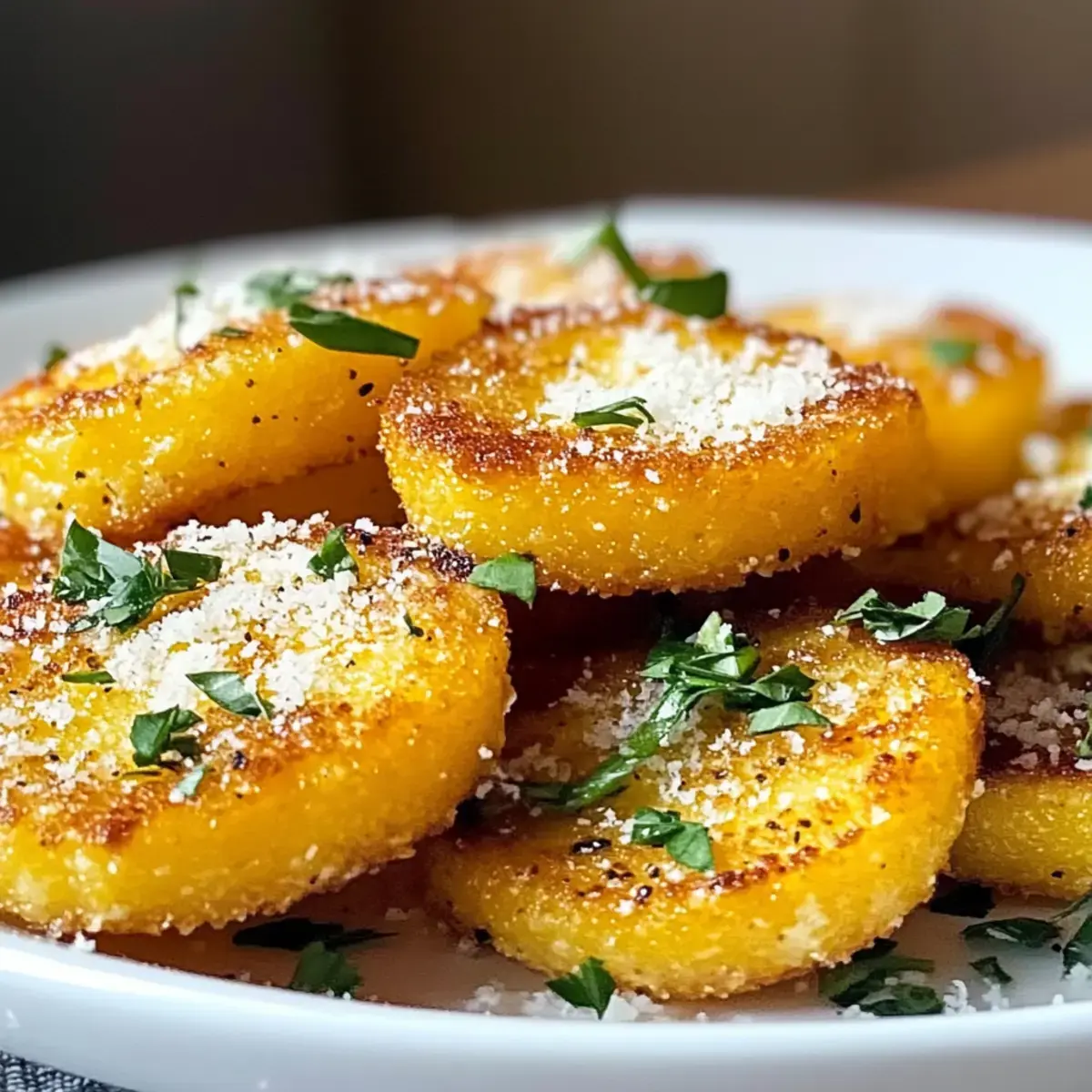 Knusprige Parmesan-Polenta-Runden