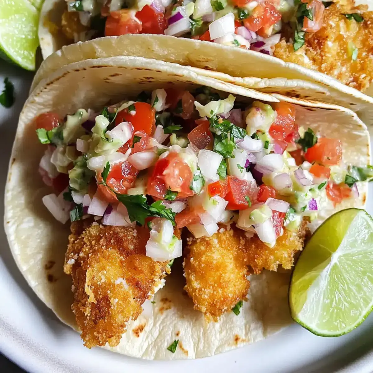 Knusprige frittierte Fisch-Tacos