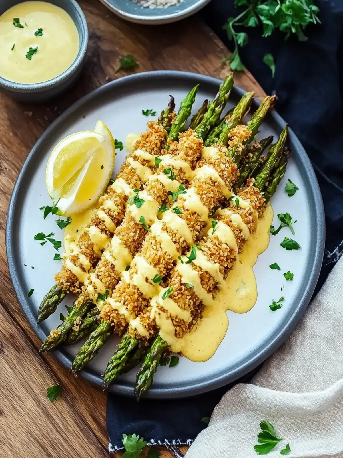 Knuspriger Spargel mit Parmesan