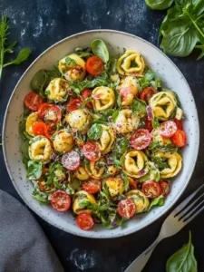 Knuspriger Tortellini-Salat mit cremigem Dressing