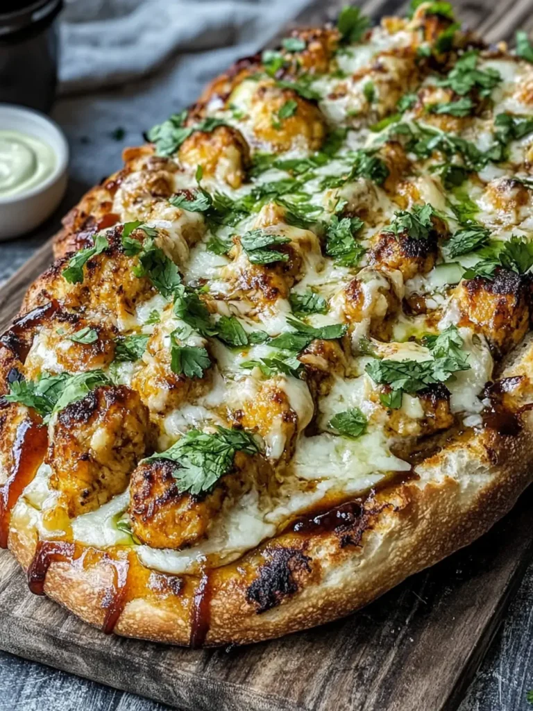 Knuspriges BBQ Hühnchen Fladenbrot