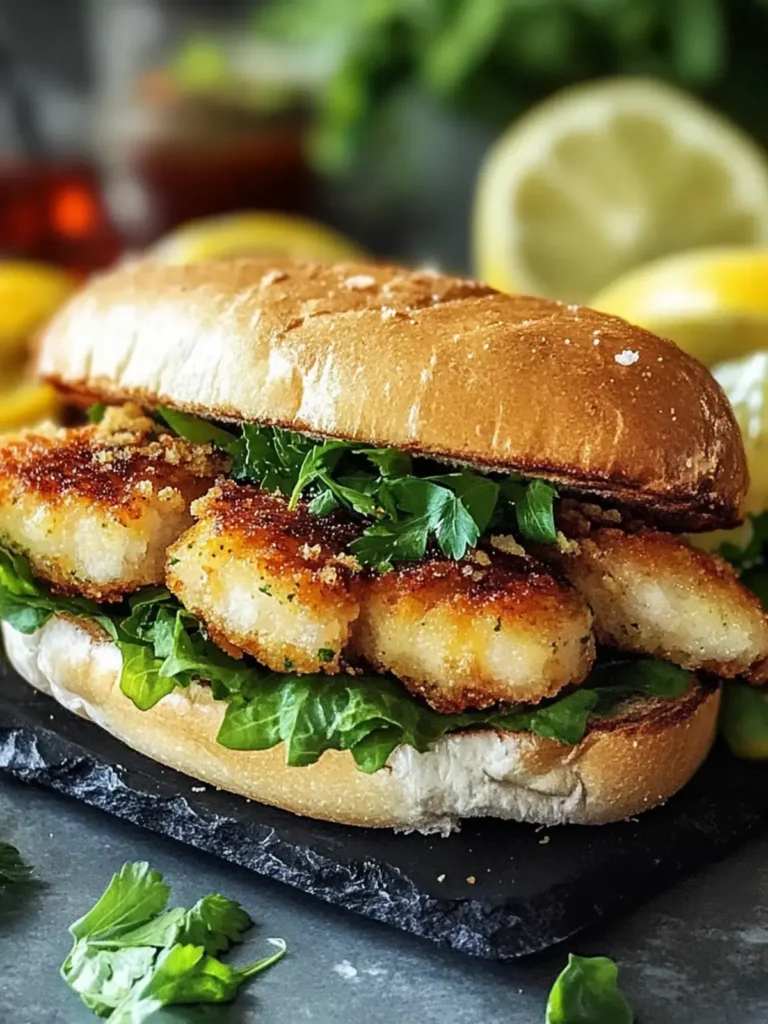 Knuspriges Zitronenpfeffer-Hühnchen-Sandwich