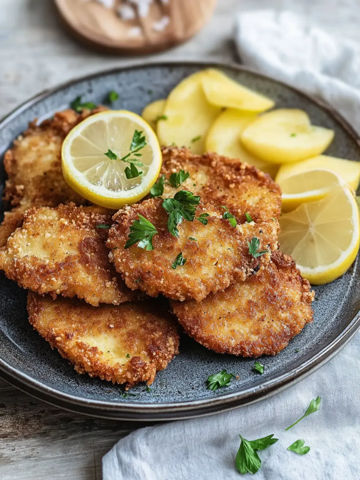 Knuspriges Zwiebel-Schnitzel Heißluftfritteuse