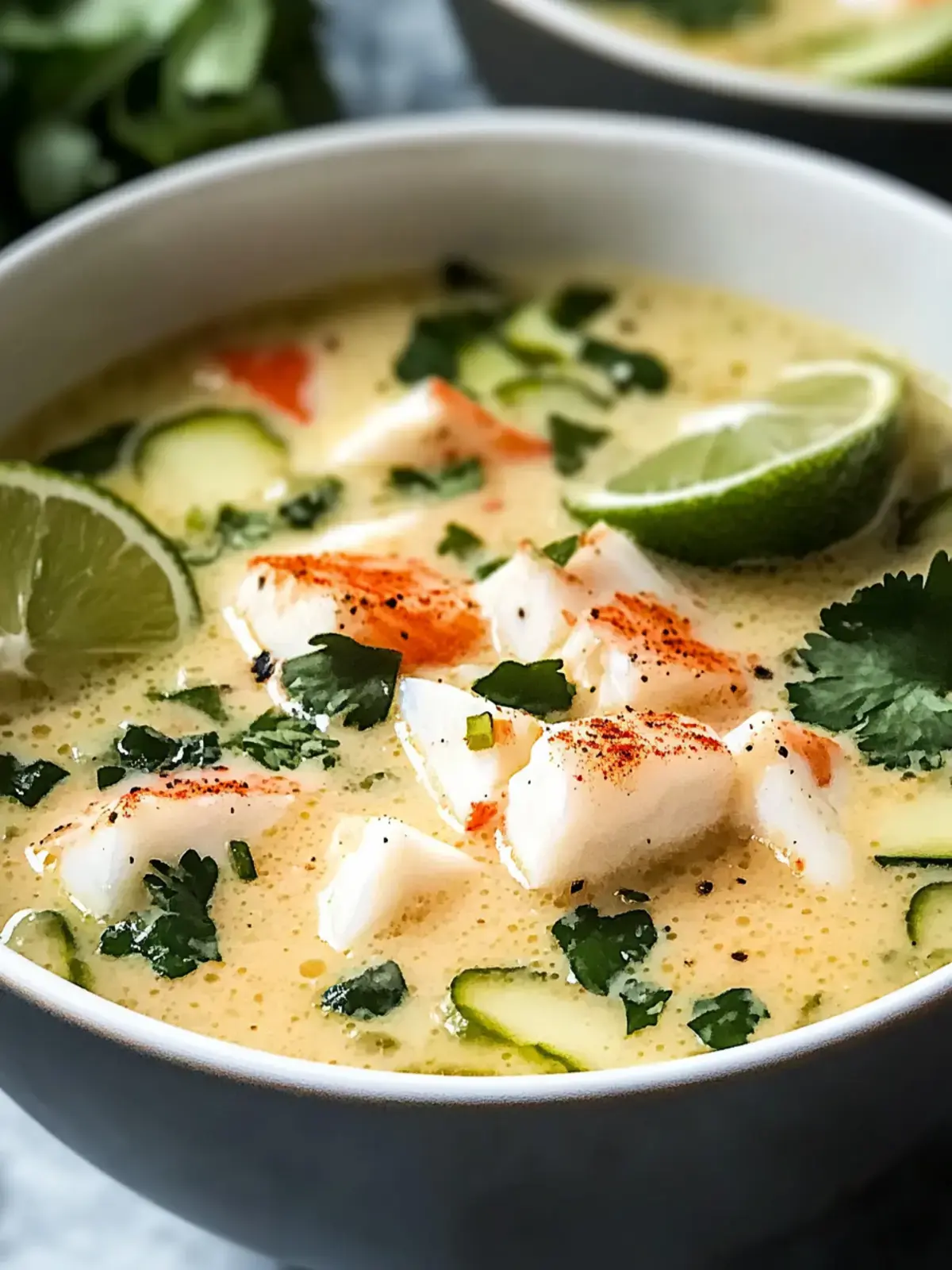 Kokos-Limetten-Fischsuppe