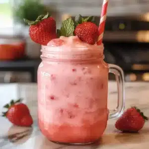 Kokosnuss-Erdbeer-Erfrischer