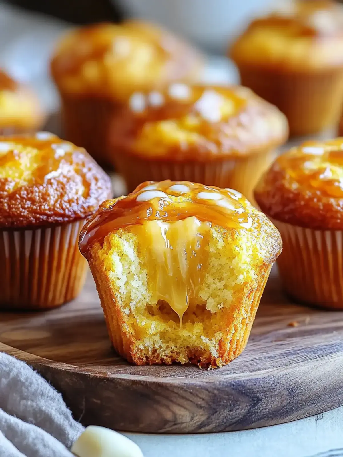 Kürbis-Käsekuchen-Muffins mit Karamell
