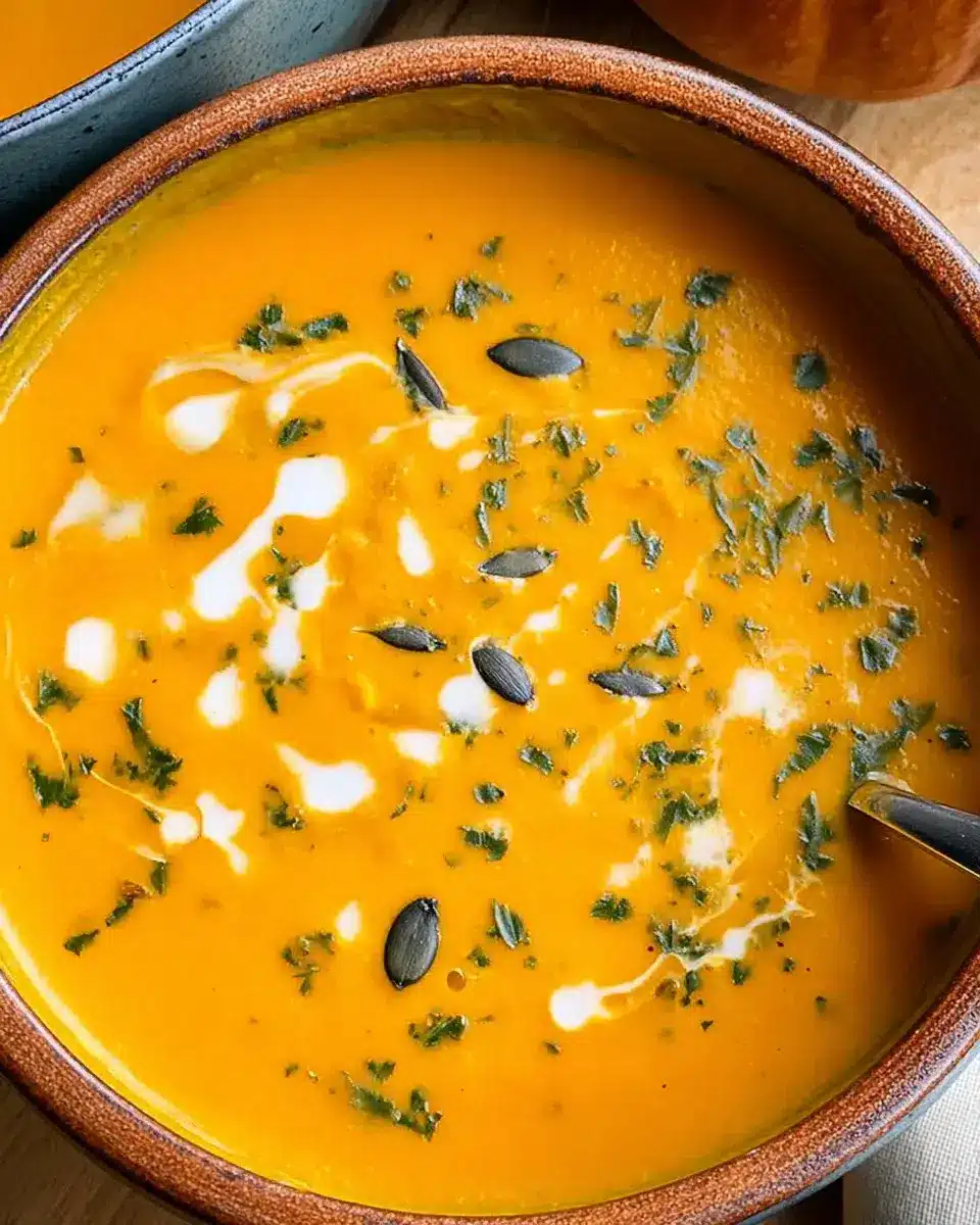 Kürbissuppe mit Kokosmilch und Ingwer