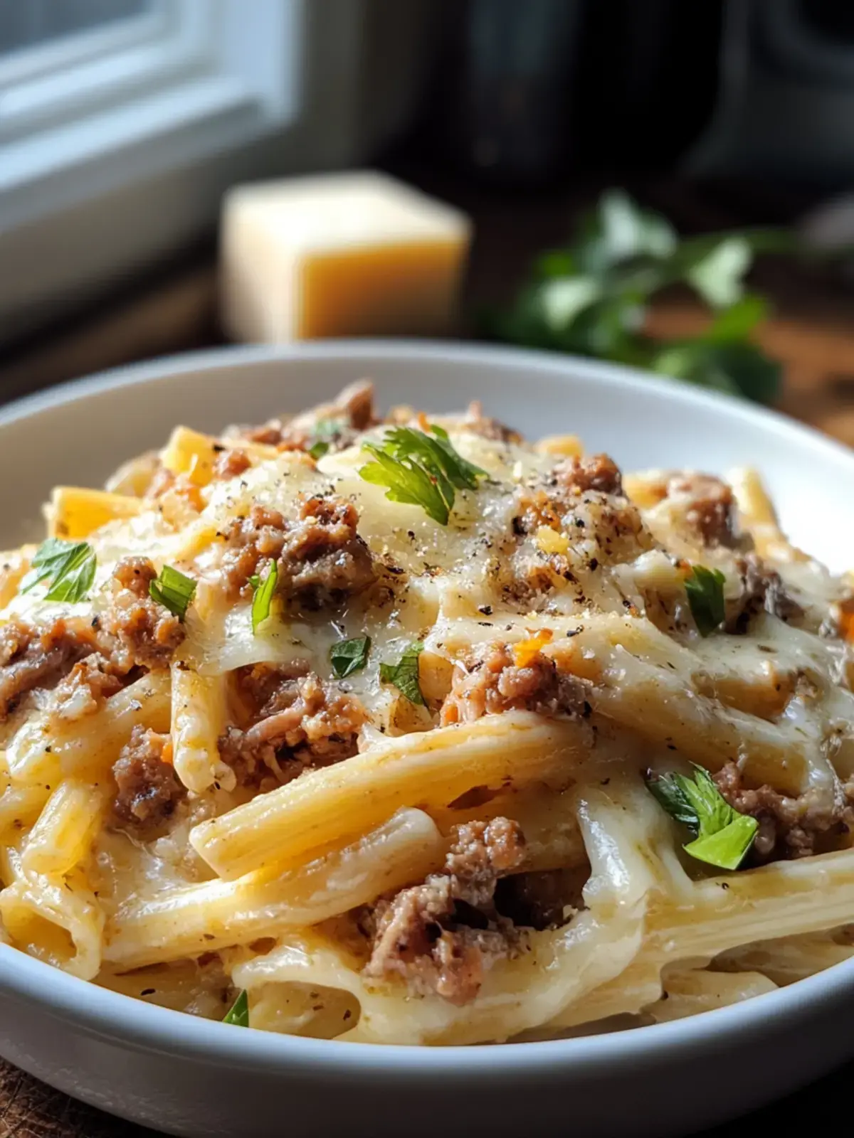 Kyse Lauch Pasta Hackfleisch